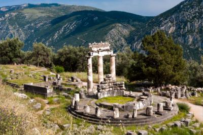 Ein Tempel in Delphi