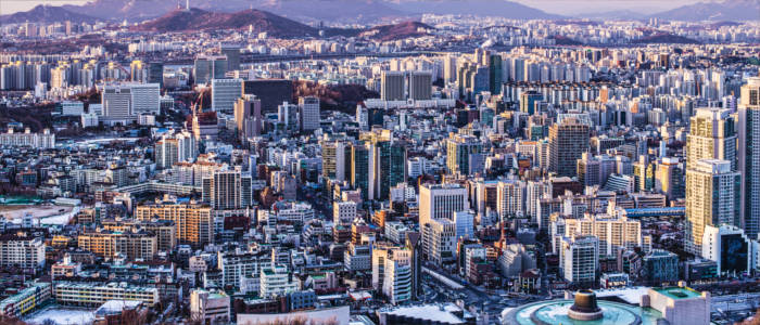 Millionenmetropole Seoul in Südkorea