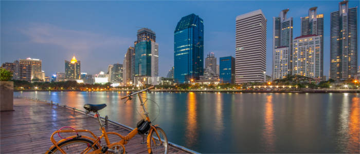Fahrradfahren in Bangkok