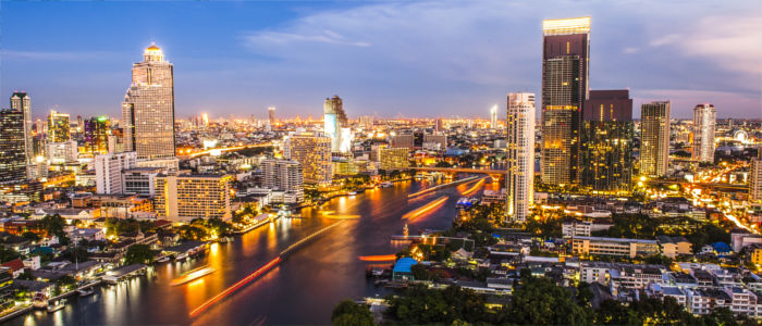 Hauptstadt von Thailand, Bangkok bei Nacht