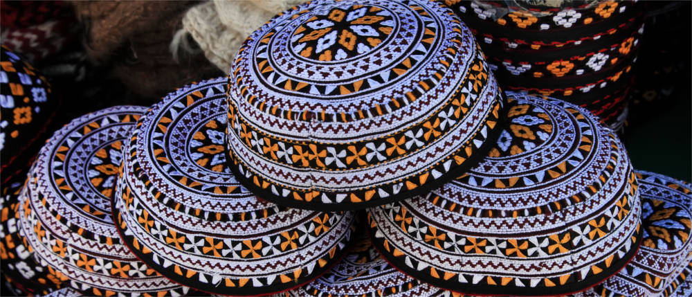 Traditionelle Hüte in Turkmenistan