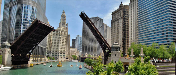 Brücke in Downtown Chicago