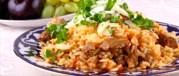 Gericht Plov in Usbekistan