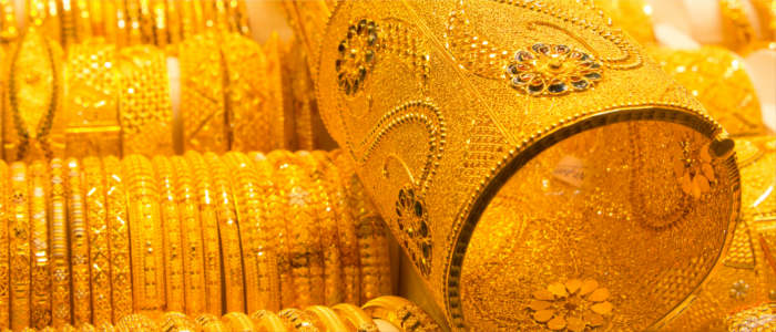Schätze auf dem Gold-Souk von Dubai